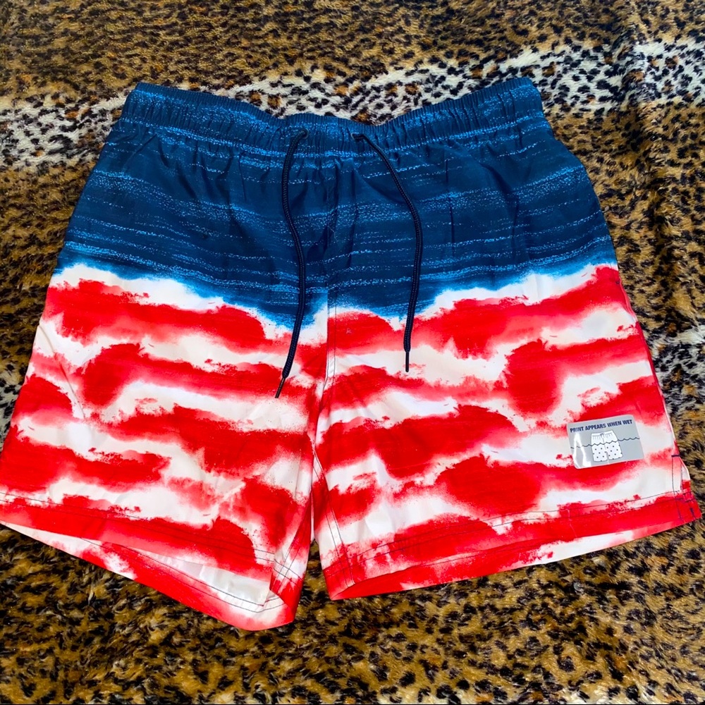 New! George Men’s “American Flag” swim trunks